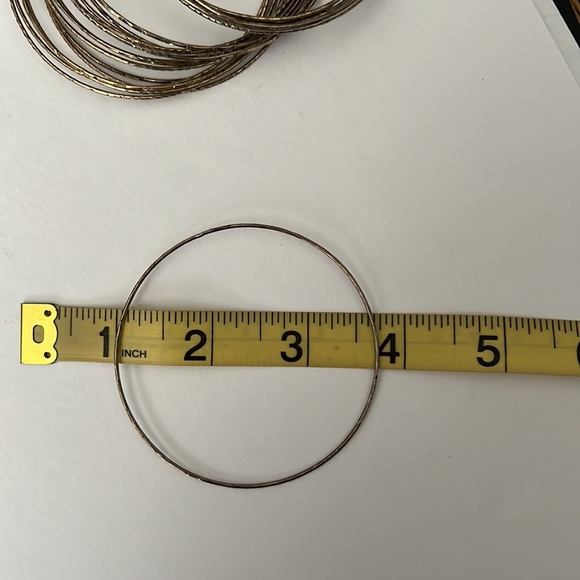 Stacked Dangle Gold Color Bracelets - Picture 3 of 3